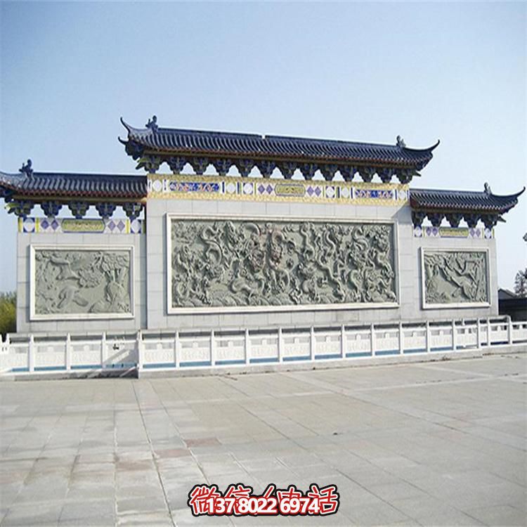 大理石雕刻景觀浮雕、大型影壁壁畫、雕塑藝術裝置