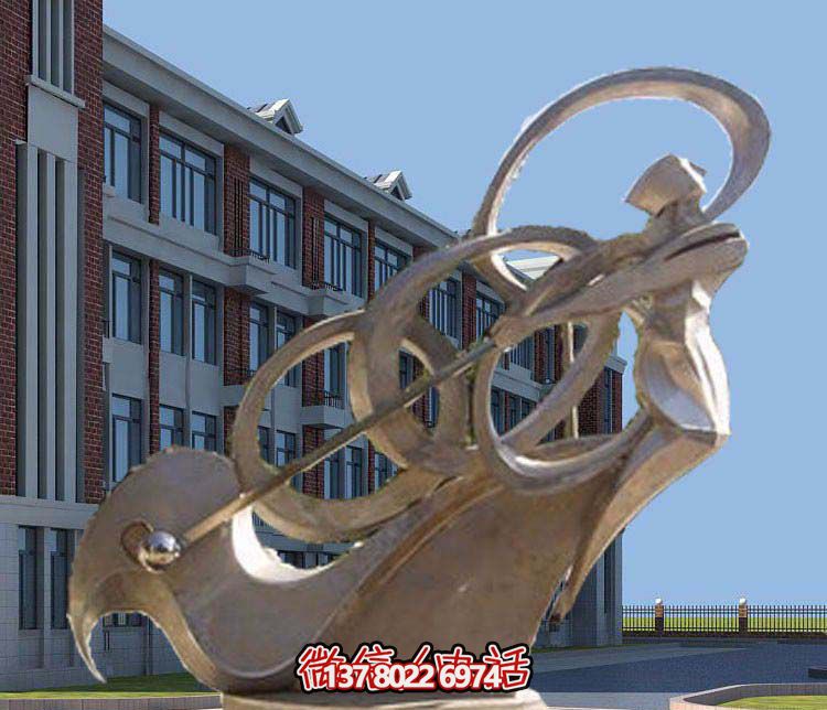 不銹鋼抽象高爾夫球雕塑，點綴景區園林