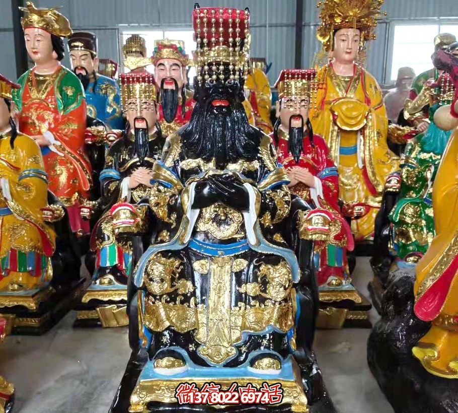 玻璃鋼彩繪龍王雕塑，傳承古老文化