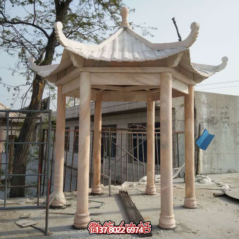 大理石休閑涼亭，美化庭院陽臺
