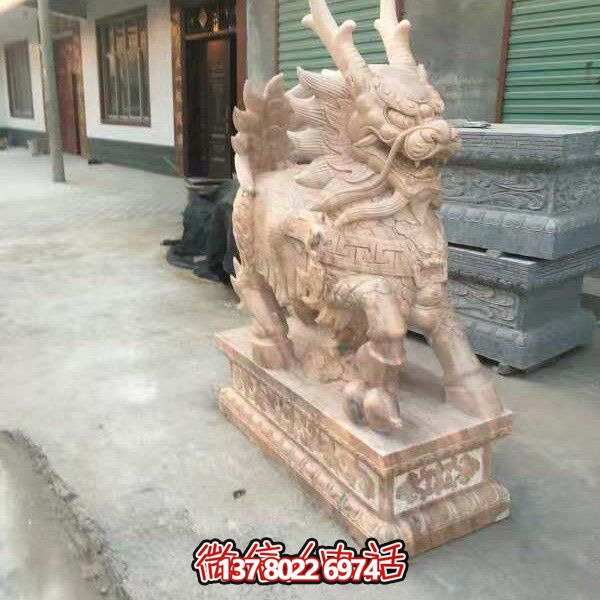 高端定制大理石石雕獅子雕塑，裝點大型庭院、別墅、門口，招財又安全