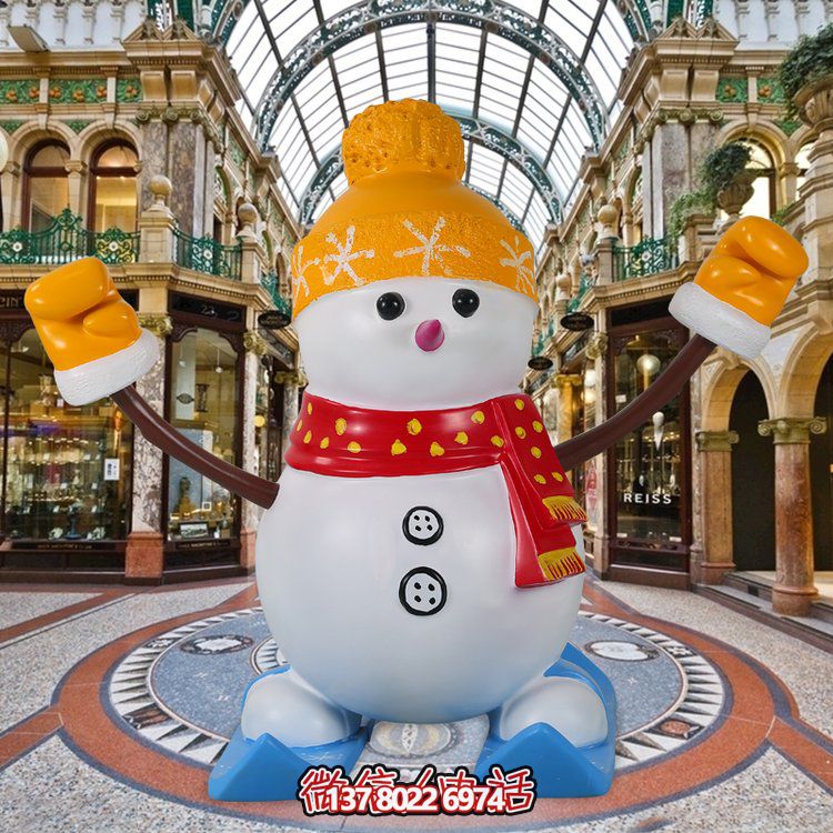 美觀(guān)耐用的玻璃鋼雪人景觀(guān)擺件
