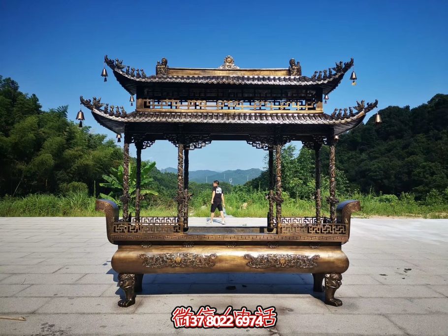 大型寺廟景區(qū)擺放二層鏤空鑄銅浮雕香爐 大型寺廟景區(qū)擺放二層鏤空鑄銅浮雕香爐