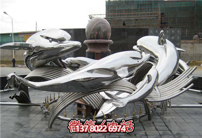 小區(qū)裝飾一群不銹鋼海豚雕塑 小區(qū)裝飾一群不銹鋼海豚雕塑